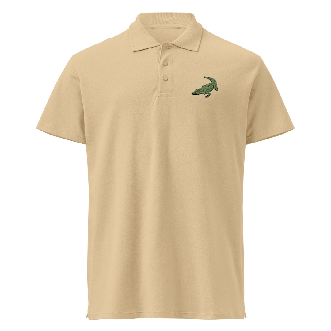 Alligator Embroidered Pique Polo | Unisex Cotton Blend - Etsy