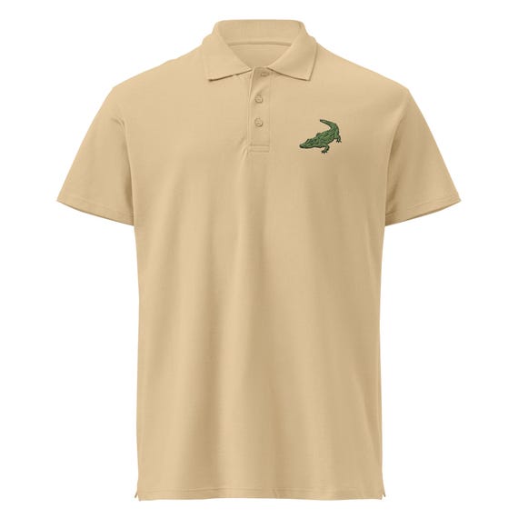 Alligator Embroidered Pique Polo | Unisex Cotton Blend - Etsy