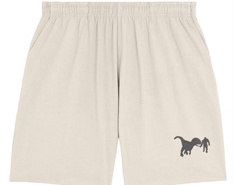 Bigfoot Walking Dinosaur Embroidered Shorts Unisex Adult