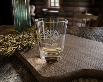Wise Gnarly Tree Shot Glass, 1.5oz