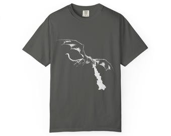 Fire Breathing Dragon Medieval Fantasy Shirt | Distressed Gothic Graphic Tee