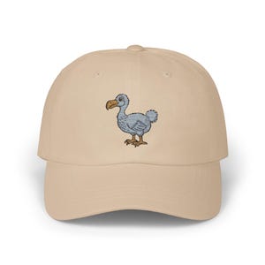 Gorra de pájaro dodo bordada: gorra de papá estilo vintage