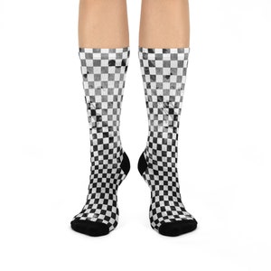 Socks Textured Checks Crew Socks