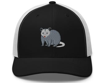Embroidered Possum Trucker Cap – Adjustable Mesh Back Hat