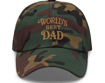 World's Best Dad Embroidered Hat for Father's Day Gift, Custom Dad Cap, Unique Father's Day Apparel & Accessories