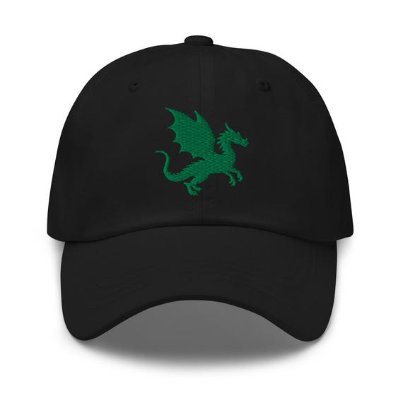 Embroidered Green Dragon Cap: Fantasy Style Baseball Hat - Etsy