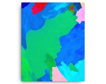 Canvas Print "Reflection" Abstract Gallery Wrapped , Hand Stretched Wall Art Canvas Print