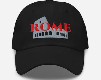 Rome Italy Embroidered Dad Hat | Colosseum Rome Cap | World Cities Series | Italian Heritage Gift