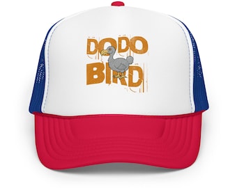 Funny Dodo Bird Vintage Graphic – Extinct Bird Foam trucker hat