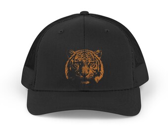 Tiger Face Retro Style Trucker Hat