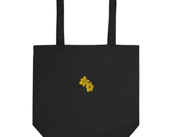 Spring Daffodils Tote Bag | Embroidered Floral Bag for Garden Lovers & Everyday Use