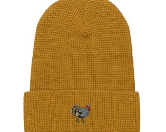 Turkey Embroidered Waffle beanie