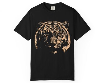 Vintage Tiger FaceUnisex Garment-Dyed T-shirt