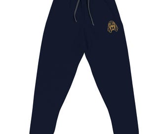 Bloodhound Embroidered Dog Unisex Joggers | Cozy Pet Lover Pants & Trendy Dog Apparel for Dog Owners