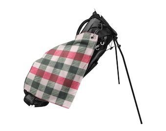 Plaid Gingham Golf Towel - Gift for Golfers - High-Quality, Absorbent & Stylish Golf Accessory
