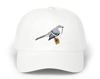 Northern Mockingbird Embroidered Bird Classic Cap