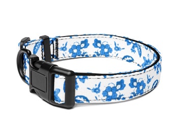 Blue Flowers Pet collar