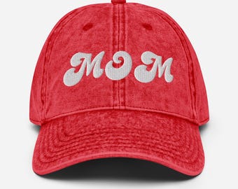 MOM Embroidered Vintage Cotton Twill Cap