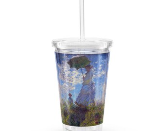 Monet Woman with a Parasol 1875 Clear plastic tumbler