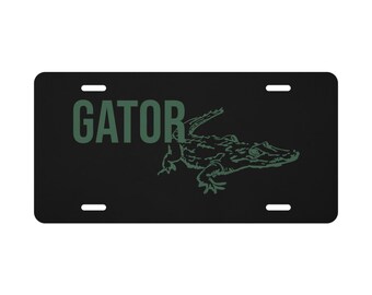 GATOR Vanity License Plate - Custom Florida Gator Tag for Car, Truck & Wall Decor, Unique Gift