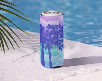 Palm Trees Neoprene Can cooler