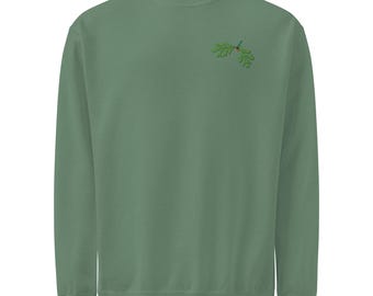 1) Oak Leaf and Acorn Embroidered Unisex garment-dyed sweatshirt