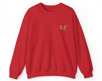 Embroidered Monarch Butterfly Sweatshirt