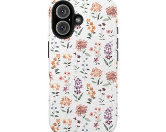 Watercolor Floral Tough Phone Cases for iPhone and Samsung