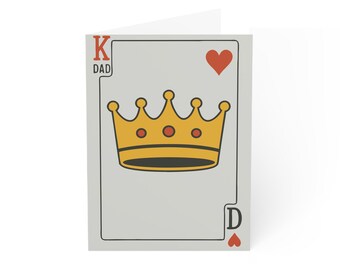 Father's Day King of Dads Card - Card for Dad, Father's Day Card, Dad Birthday Card, Best Dad
