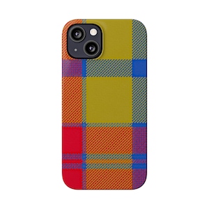 Étuis de portable minces inspirés du tartan