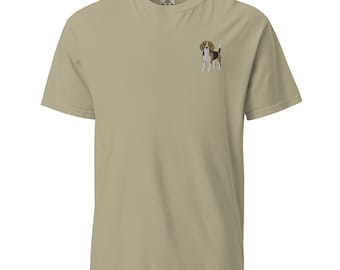 Beagle Embroidered Dog Unisex garment-dyed heavyweight t-shirt