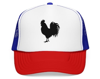 Rooster Silhouette Foam Trucker Hat | Rooster Outline Cap