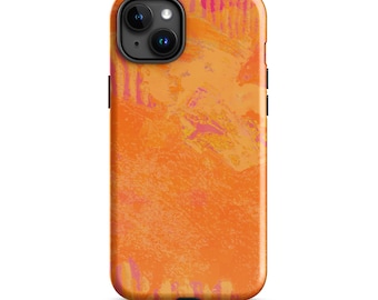 Abstract Orange Tiger Tough Case for iPhone® 11-15pro