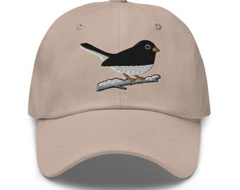 Dark Eyed Junco Embroidered Snowbird Dad hat