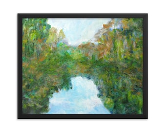 Framed Art Print "Harvey Lake" 189 GSM Archival Paper Art Print Wall Decor