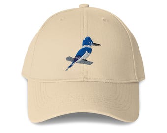 Belted Kingfisher Embroidered Structured 6-Panel Adjustable Baseball Cap
