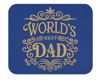 World's Best Dad Mouse Pad | Rectangle 8"x9" | Perfect Gift for Father's Day & Home Office Decor