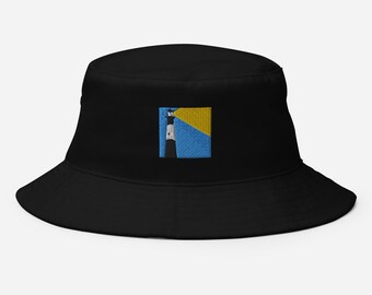 Tybee Island Lighthouse Bucket Hat | Embroidered Summer Hat | Unique Beach Accessory | Gift for Beach Lovers