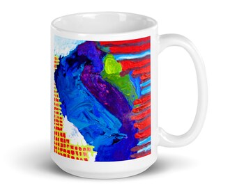 Abstract 41212 Ceramic coffee mug