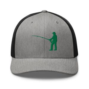 Reelin&#39; fish in pet, geborduurde truckerpet voor vissers, viscadeau, verstelbare snapback, outdoorstijl, vissershoed