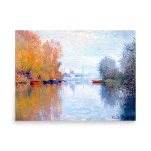 Autunno sulla Senna, Argenteuil 1873 Poster da parete di Claude Monet