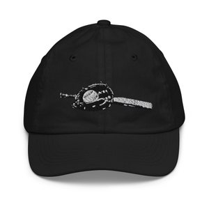 Baseball Bat and Ball Embroidered Youth baseball cap