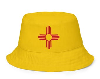 New Mexico Zia Banner All Over Print Reversible bucket hat