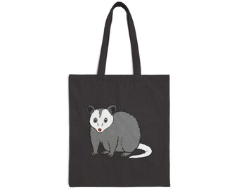 Opossum Cotton Canvas Tote Bag