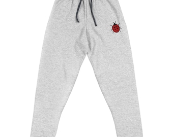 Ladybug Embroidered Unisex Joggers | Cute & Comfy Athletic Pants| Trendy Lounge Wear
