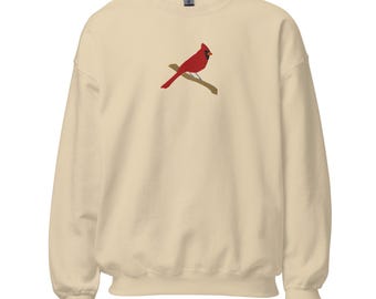 Cardinal Embroidered Unisex Sweatshirt