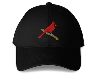 Northern Red Cardinal Structured 6-Panel Adjustable Baseball Cap