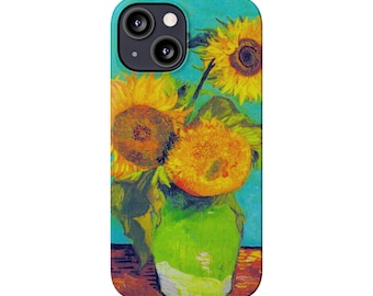 Van Gogh Three Sunflowers Slim Phone Cases for iPhones 7-15