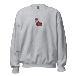 Fox Embroidered Unisex Sweatshirt Cozy Wildlife Inspired Nature Lover Gift