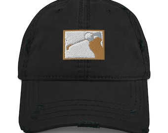 Golf Swing Embroidered Dad Hat - Distressed Style Vintage Cap for Golf Lovers Gift Adjustable Baseball Hat